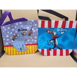 Dr. Seuss‎ Reusable Totes Shopping Bags Small Shopping Bags Lot Of 2 NEW